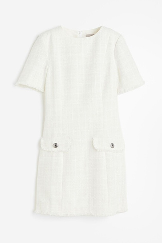 Платье H&M Bouclé, белый