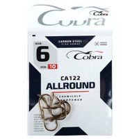 Крючки Cobra ALLROUND, серия CA122, № 6, 10 шт.