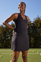 Активное теннисное платье без рукавов с декоративной перекрещенной спиной Next, черный