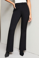 Элегантные брюки с расклешенными штанинами и эластичной спинкой Lipsy, черный