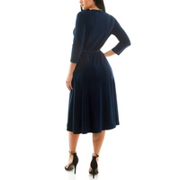 Женское платье Nina Leonard Sylvia со стразами Nina Leonard, темно-синий