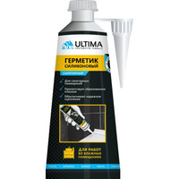 Силиконовый санитарный герметик ULTIMA белый тюбик 80 мл ULASW00180