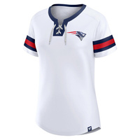 Женская белая футболка Fanatics New England Patriots Sunday Best на шнуровке Fanatics