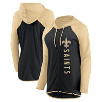 Женская толстовка с молнией во всю длину с логотипом Fanatics черного/золотого цвета New Orleans Saints Forever Fan Fana