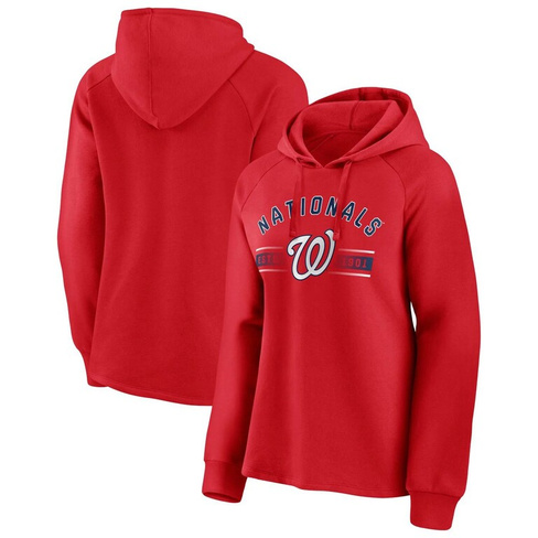 Женский пуловер с капюшоном Fanatics красного цвета Washington Nationals Perfect Play реглан Fanatics