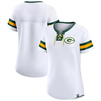 Женская белая футболка с логотипом Fanatics Green Bay Packers Sunday Best на шнуровке Fanatics