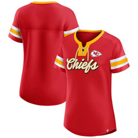 Женская красная футболка Fanatics Kansas City Chiefs Original State на шнуровке Fanatics