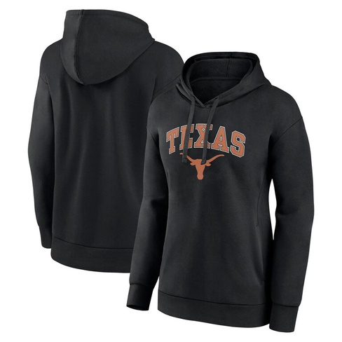 Женский черный пуловер с капюшоном Fanatics Texas Longhorns Evergreen Campus Fanatics