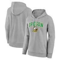 Женский пуловер с капюшоном Fanatics Heather Grey Oregon Ducks Evergreen Campus Fanatics