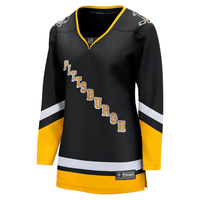 Женская черная фирменная футболка Fanatics Pittsburgh Penguins 2021/22 Альтернативная отделившаяся футболка Premier Prem