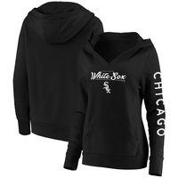 Женский пуловер с капюшоном Fanatics, черный, белый, Чикаго, Sox Core, пуловер-кроссовер с капюшоном Fanatics