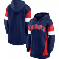 Женский пуловер с капюшоном Fanatics темно-синего/красного цвета New England Patriots Lock It Down Fanatics