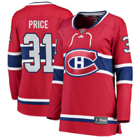 Женская красная футболка Fanatics с логотипом Carey Price Montreal Canadiens Home Breakaway Player Fanatics