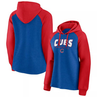 Женский пуловер с капюшоном Fanatics Royal/Red Chicago Cubs Recharged реглан Fanatics