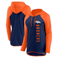 Женская худи с молнией во всю длину и темно-синим/оранжевым логотипом Fanatics Denver Broncos Forever Fan Fanatics