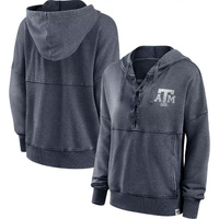 Женский темно-серый пуловер с капюшоном на шнуровке с логотипом Fanatics Texas A&M Aggies, пуловер с капюшоном на шнуров