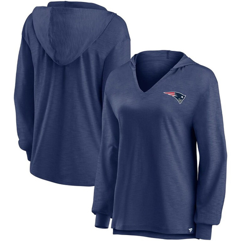 Женский темно-синий джемпер с капюшоном Fanatics New England Patriots, пуловер с v-образным вырезом и капюшоном Fanatics