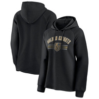 Женский пуловер с капюшоном Fanatics черного цвета с логотипом Vegas Golden Knights Perfect Play реглан Fanatics