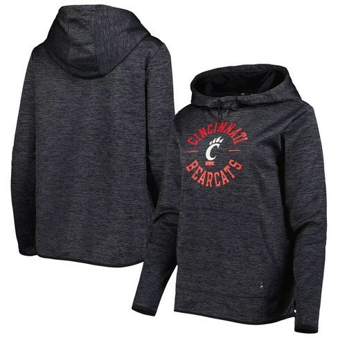 Женский флисовый пуловер с капюшоном Under Armour, черный флисовый пуловер с капюшоном Cincinnati Bearcats Under Armour