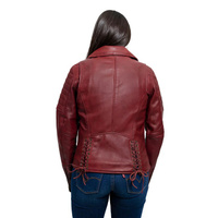 Женская асимметричная мотоциклетная кожаная куртка Whet Blu Whet Blu
