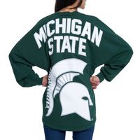 Зеленая женская трикотажная футболка Michigan State Spartans Loud n Proud Spirit