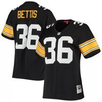 Женская футболка Mitchell & Ness Jerome Bettis Black Pittsburgh Steelers 1996 Legacy Replica Джерси