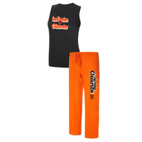 Женский спортивный спортивный оранжевый/черный комплект San Francisco Giants Wordmark Meter, майка и брюки для сна