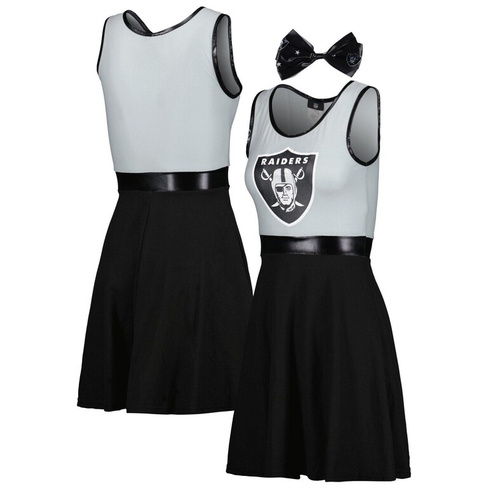 Женский черный/серебристый костюм Las Vegas Raiders Game Day, комплект платьев