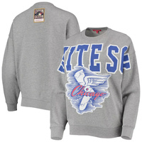 Женский легкий пуловер с логотипом Mitchell & Ness Heathered Grey Chicago White Sox Cooperstown Collection, легкий пулов