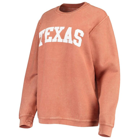 Женский свитшот Pressbox Texas Orange Texas Longhorns, удобный шнур в винтажном стиле, базовый пуловер с аркой