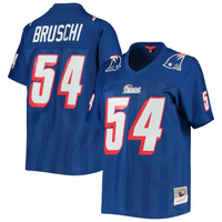 Женская футболка Mitchell & Ness Tedy Bruschi Royal New England Patriots Legacy Replica Player Jersey