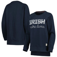 Женский пуловер реглан с животным принтом Pressbox, темно-синий пуловер реглан с принтом Notre Dame Fighting Irish Steam