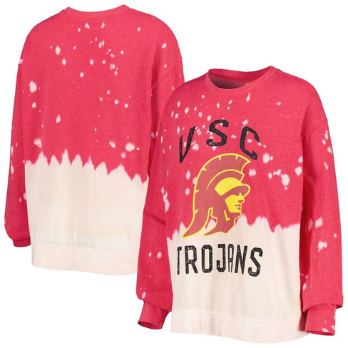Женский пуловер с выцветшим рисунком Gameday Couture Cardinal USC Trojans Twice As Nice