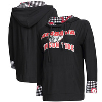 Женский спортивный пуловер с капюшоном с узором «гусиные лапки», черный Alabama Crimson Tide Fairway