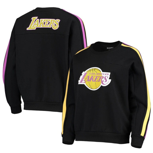 Женский черный пуловер с перфорированным логотипом The Wild Collective Los Angeles Lakers