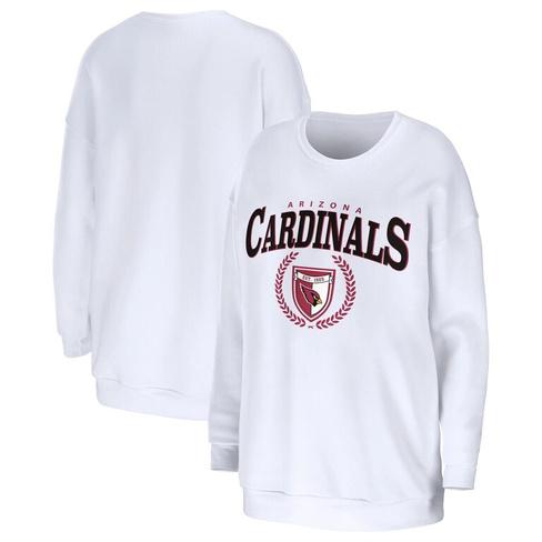 Женская одежда Erin Andrews Белый свободный пуловер Arizona Cardinals свитшот