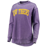 Женский свитшот Pressbox Purple LSU Tigers Vintage Wash Pullover