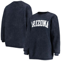 Женский свитшот Pressbox темно-синего цвета Arizona Wildcats с удобным шнурком и винтажной стиркой, базовый пуловер с ар