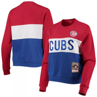 Женский пуловер Mitchell & Ness Royal Chicago Cubs Color Block 2.0