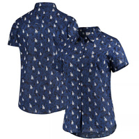 Женская рубашка на пуговицах с цветочным принтом FOCO Royal Los Angeles Dodgers