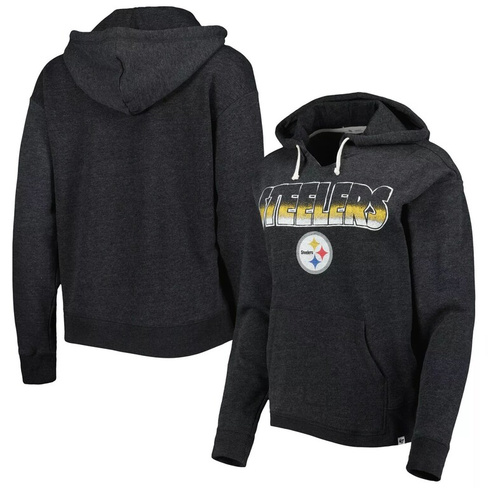 Женский черный пуловер с капюшоном '47 Pittsburgh Steelers Color Rise Kennedy