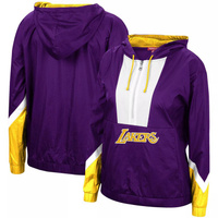 Женская ветровка с половиной молнии Mitchell & Ness Purple Los Angeles Lakers 2.0 с капюшоном