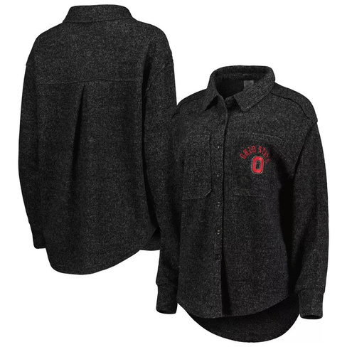 Женская куртка Gameday Couture Black Ohio State Buckeyes Switch It Up Tri-Blend на пуговицах