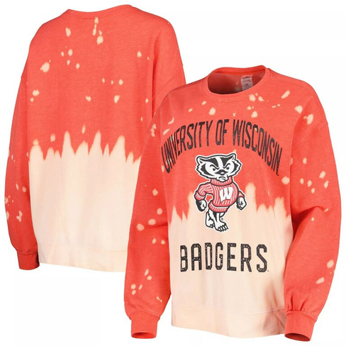 Женский пуловер с выцветшим рисунком Gameday Couture Red Wisconsin Badgers Twice As Nice