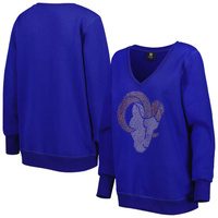 Женский пуловер с глубоким v-образным вырезом Cuce Royal Los Angeles Rams