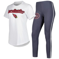 Женская футболка Concepts Sport белая/темно-серая футболка Arizona Cardinals Sonata и леггинсы для сна