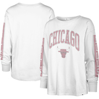 Женская белая футболка с длинным рукавом '47 Chicago Bulls City Edition SOA