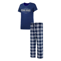 Женская спортивная футболка темно-синего/серого цвета с логотипом Penn State Nittany Lions и фланелевые брюки для сна
