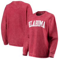 Женский свитшот Pressbox Crimson Oklahoma Earlys Comfy Cord Vintage Wash, базовый пуловер с аркой