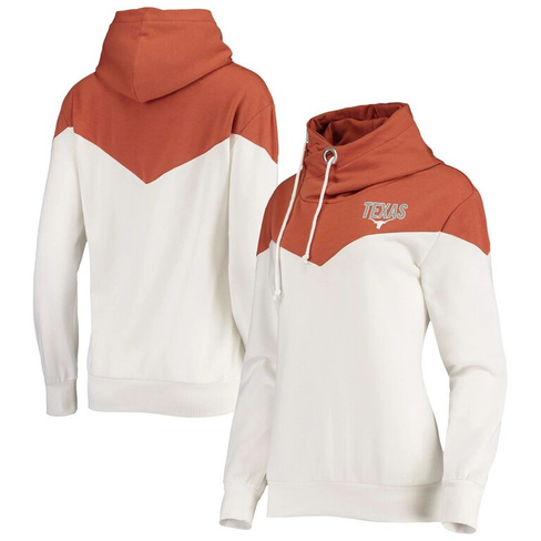 Женский пуловер с капюшоном Gameday Couture белого/техасского оранжевого цвета Texas Longhorns Old School Arrow Blocked